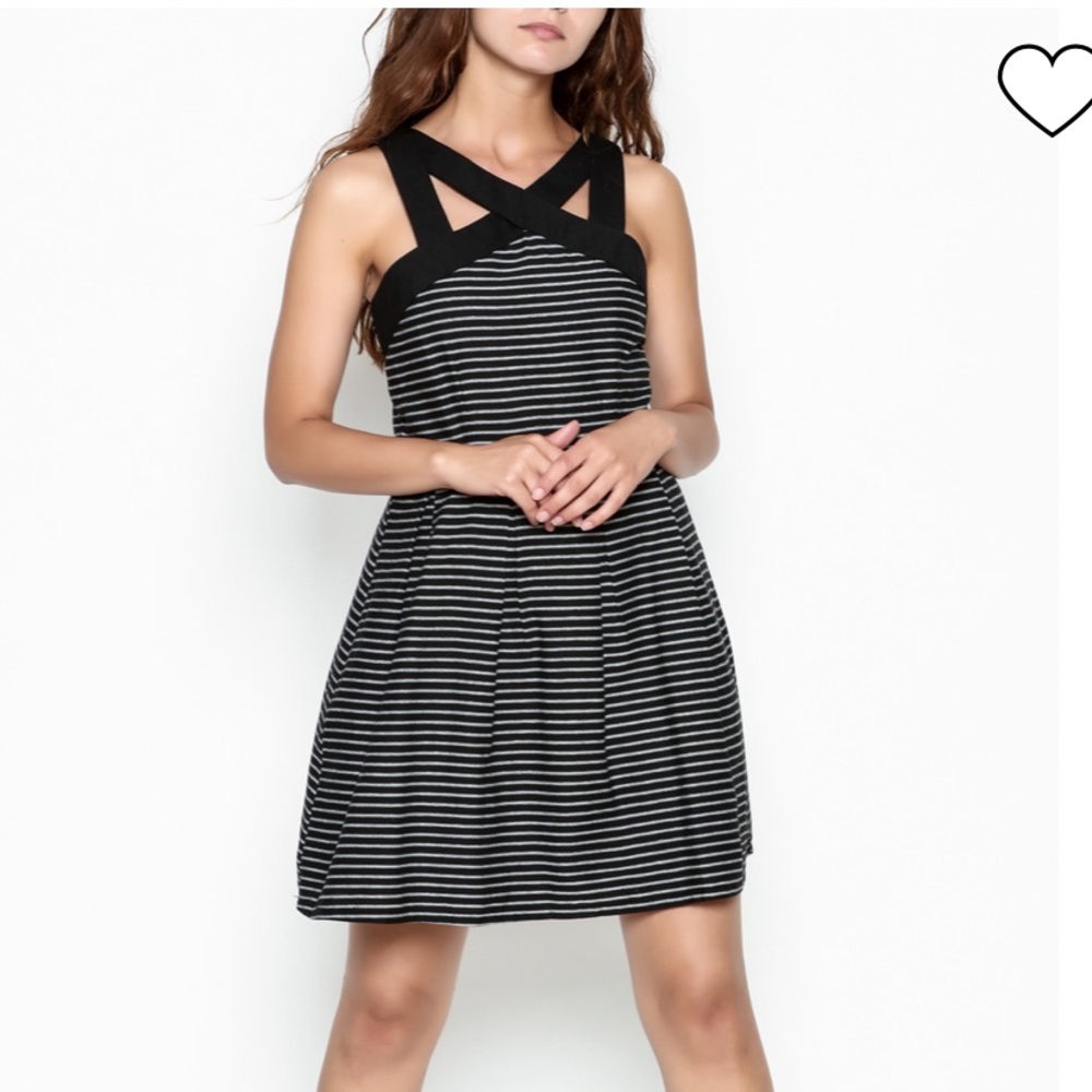 She + Sky Blue Striped Dress